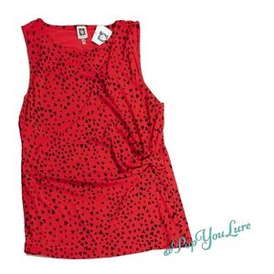 Anne Klein Red Top With Hearts